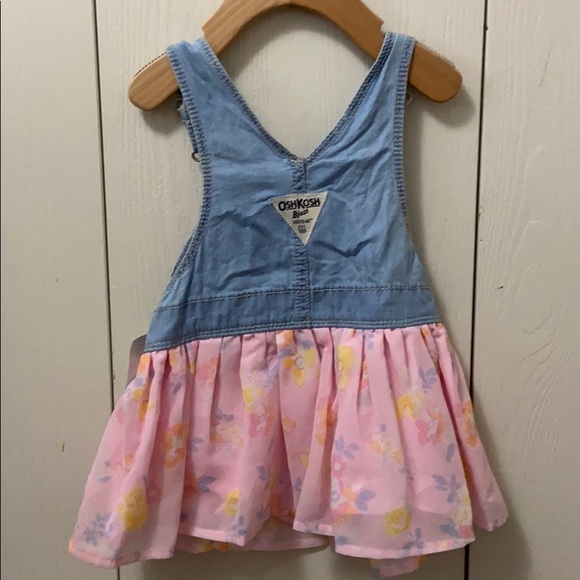 ✨Host Pick✨ OshKosh Chambray & Pink Flowered Dress - Picture 4 of 5